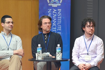 Eduardo Almeida, Marius Müller and André Cravo during the Panel Discussion